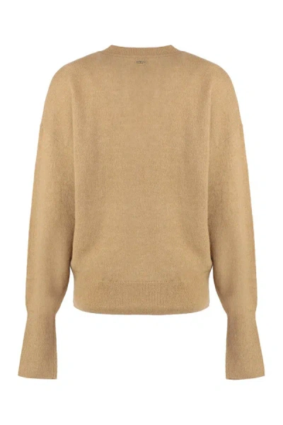 Shop Hugo Boss Boss Alpaca Blend Sweater In Beige