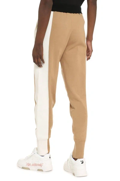 Shop Hugo Boss Boss Knitted Joggers Pants In Camel