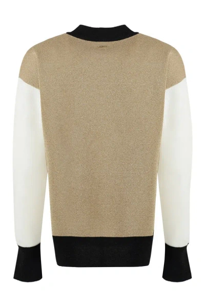 Shop Hugo Boss Boss Lurex Knit Sweater In Multicolor