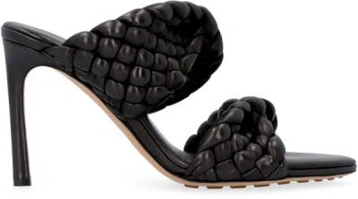 Shop Bottega Veneta Bv Curve Leather Mules In Black