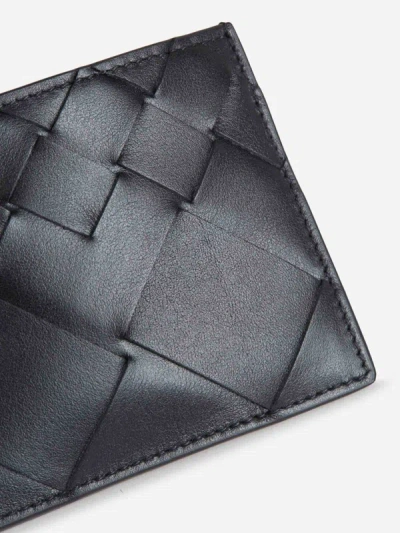 Shop Bottega Veneta Intrecciato Leather Card Holder In Smooth Intrecciato Leather