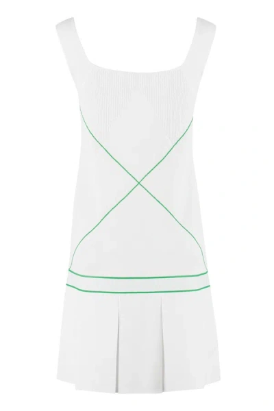 Shop Bottega Veneta Knitted Dress In White