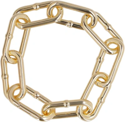 Shop Bottega Veneta Plated Silver Chain Bracelet In Gold