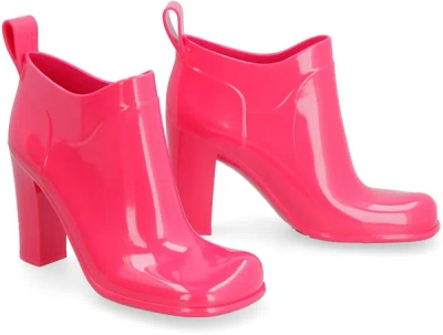 Shop Bottega Veneta Shine Ankle Boots In Fuchsia