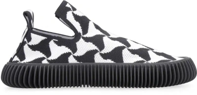 Shop Bottega Veneta Wavy Triangle Slip-on Sneakers In Multicolor