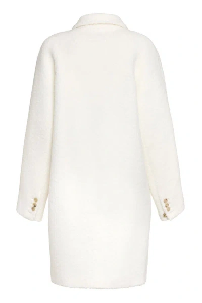 Shop Bottega Veneta Wool Coat In White