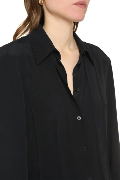 Shop Boutique Moschino Silk Shirt In Black