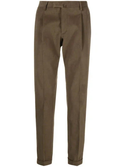 Shop Briglia 1949 Cotton Trousers In Brown