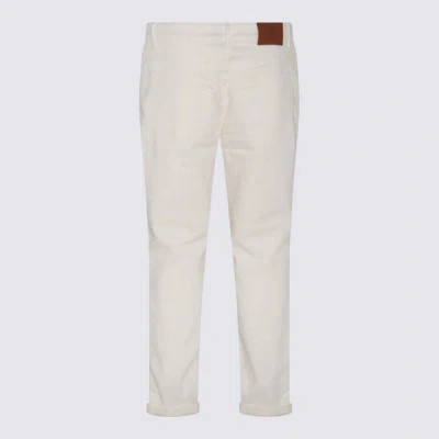 Shop Brunello Cucinelli White Denim Stretch Jeans