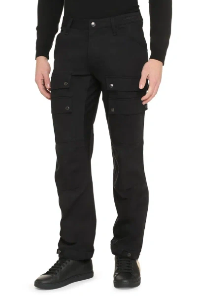 Shop Burberry Cotton Cargo-trousers In Black