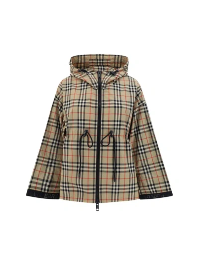 Shop Burberry Jackets In Archive Beige Ip Chk