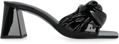 Shop By Far Lamar Patent Leather Mules In Black