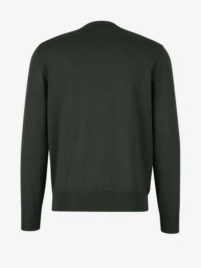 Shop Canali Extra Fine Wool Sweater In Dark Green