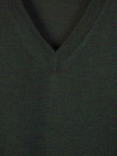 Shop Canali Extra Fine Wool Sweater In Dark Green