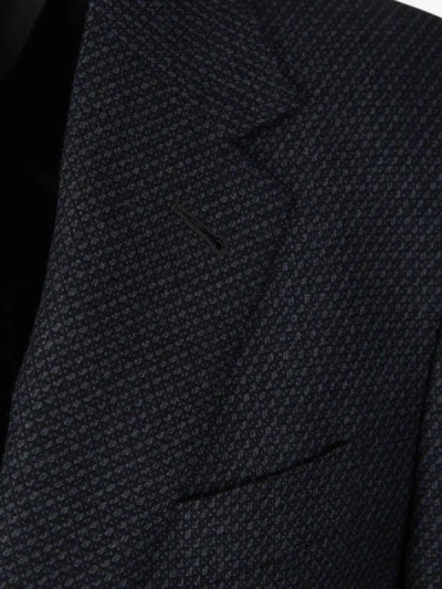 Shop Canali Geometric Motif Suit In Dark And Light Grey