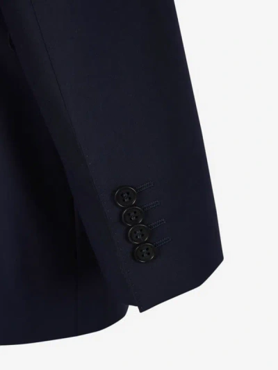 Shop Canali Milano Wool Suit In Black