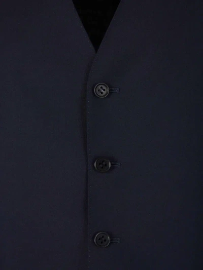 Shop Canali Milano Wool Suit In Black