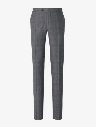 Shop Canali Prince Of Wales Motif Suit In Stone Grey