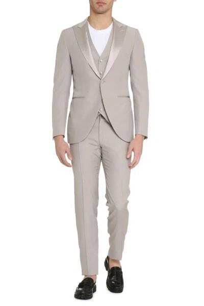 Shop Canali Wool Two-pieces Suit In Grey