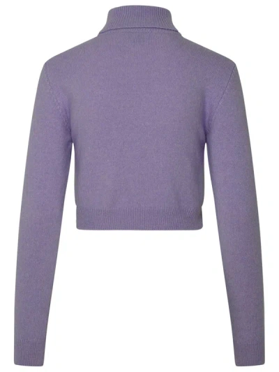Shop Chiara Ferragni Lilac Cashmere Blend Sweater In Lilla