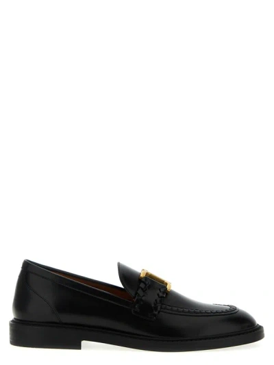 Shop Chloé 'marcie' Loafers In Black