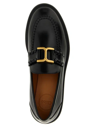 Shop Chloé 'marcie' Loafers In Black
