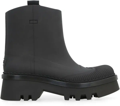 Shop Chloé Raina Rubber Rain Boots In Black