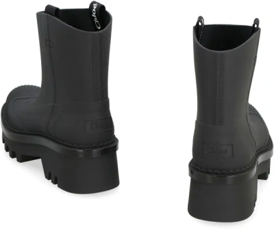 Shop Chloé Raina Rubber Rain Boots In Black