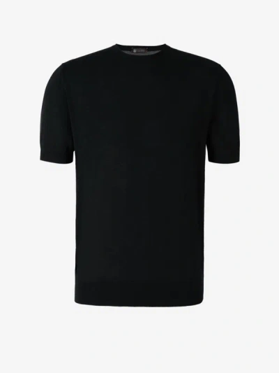 Shop Colombo Cashmere And Silk T-shirt In Negre