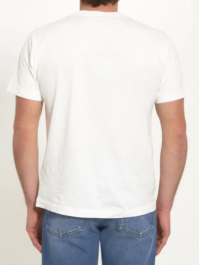 Shop Stone Island Cotton T-shirt In White