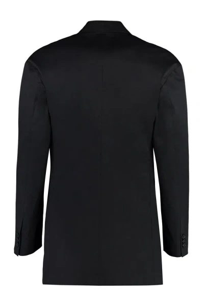 Shop Dolce & Gabbana Gabardine Cotton Jacket In Black