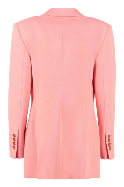 Shop Dolce & Gabbana Single-breasted Two-button Jacket In Salmon Pink