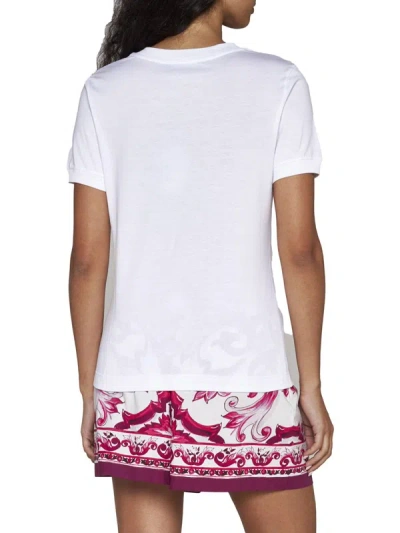 Shop Dolce & Gabbana T-shirts And Polos In Bianco Otticco