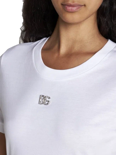 Shop Dolce & Gabbana T-shirts And Polos In Bianco Otticco