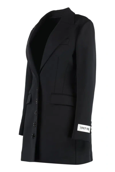 Shop Dolce & Gabbana Turlington Single-breasted Technical Jersey Blazer In Black