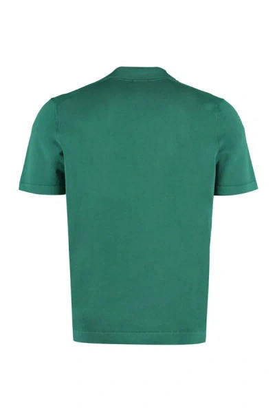 Shop Drumohr Cotton Polo Shirt In Green