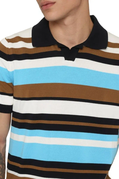 Shop Drumohr Short Sleeve Cotton Polo Shirt In Multicolor