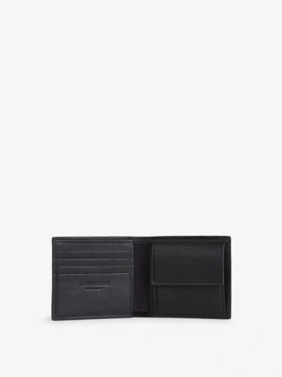 Shop Dsquared2 Leather Icon Wallet In Black And White