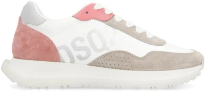 Shop Dsquared2 Running Leather Low-top Sneakers In White