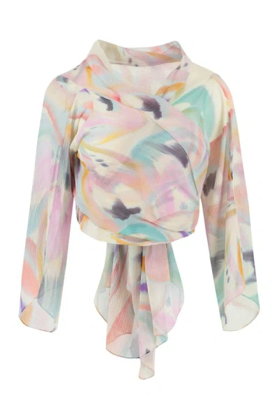 Shop Etro Silk Jacket In Multicolor