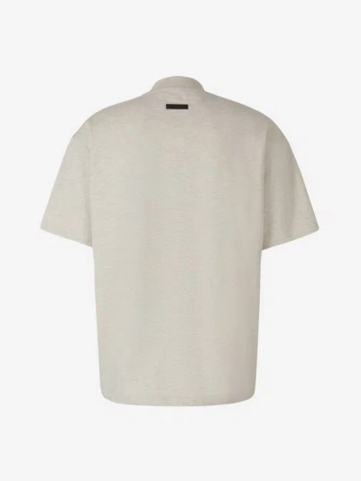 Shop Fear Of God Embossed Logo T-shirt In Taupe
