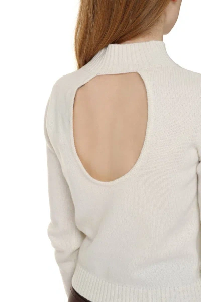 Shop Federica Tosi Wool And Cashmere Sweater In Panna