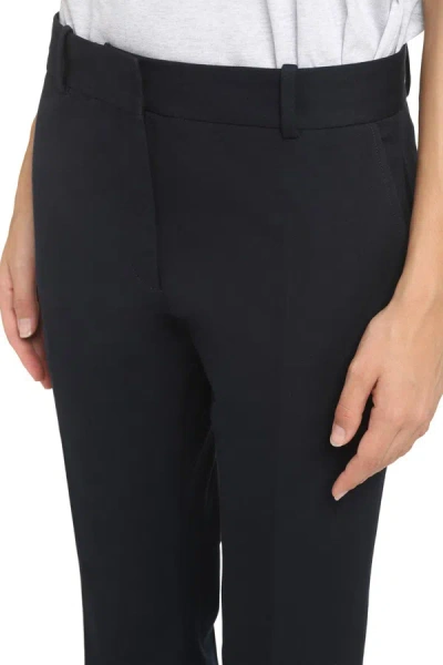 Shop Frame Cotton Cropped Trousers In Blue