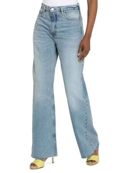Shop Frame Wide-leg Jeans In Denim