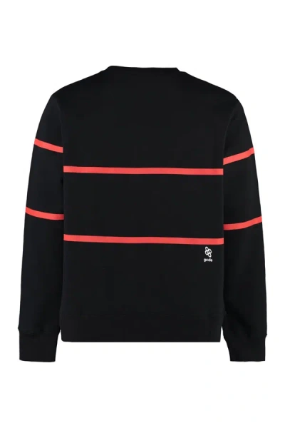 Shop Gcds Cotton Crew-neck Sweatshirt In Black