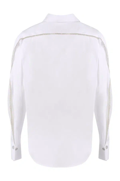 Shop Genny Stretch Poplin Shirt In White