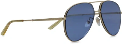 Shop Gucci Aviator Sunglasses In Blue