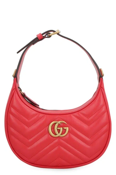Shop Gucci Gg Marmont Quilted Leather Mini-bag In Red