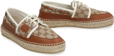 Shop Gucci Lace-up Shoes In Beige