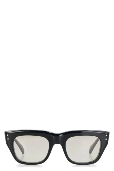 Shop Gucci Rectangular Frame Sunglasses In Black